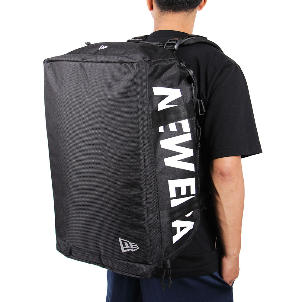 New Era Wordmark Black White Club Duffle Bag