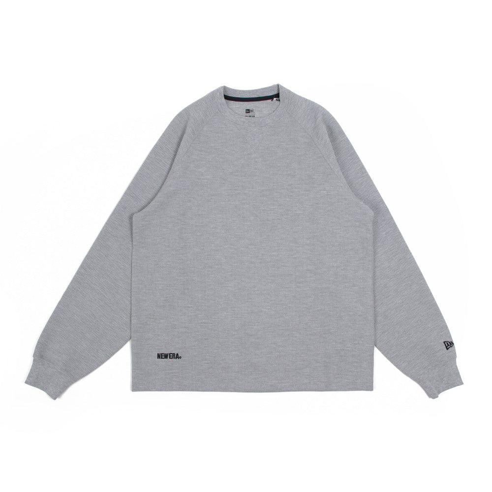 New Era Waffle Heather Grey Long Sleeve T-Shirt