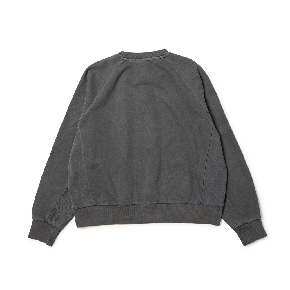 New Era Wordmark Garment Dye BlackCrewneck Sweatshirt