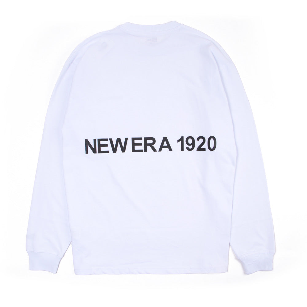New Era 1920 White Oversized Long Sleeve T-Shirt