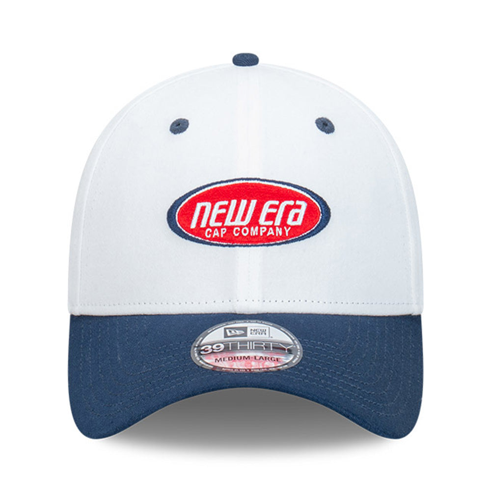 New Era Capsule Logo Optic White 39THIRTY Stretch Adjustable Cap