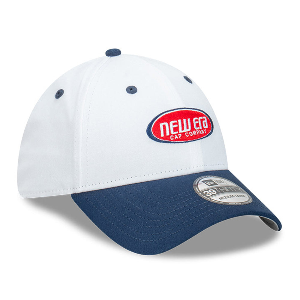 New Era Capsule Logo Optic White 39THIRTY Stretch Adjustable Cap