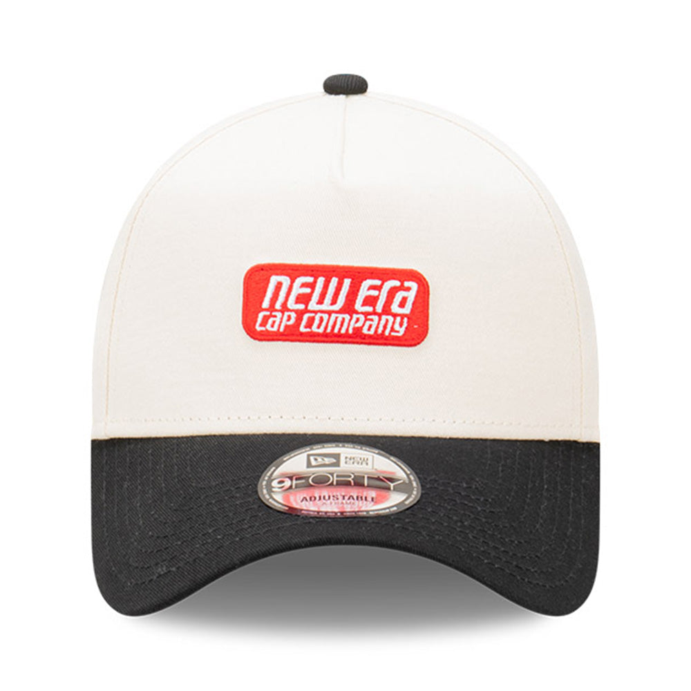 New Era Capsule Logo Chrome White 9FORTY A-Frame Snapback Cap