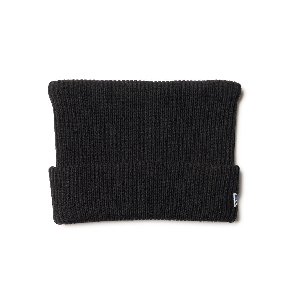 New Era Black Square Rib Knit Beanie