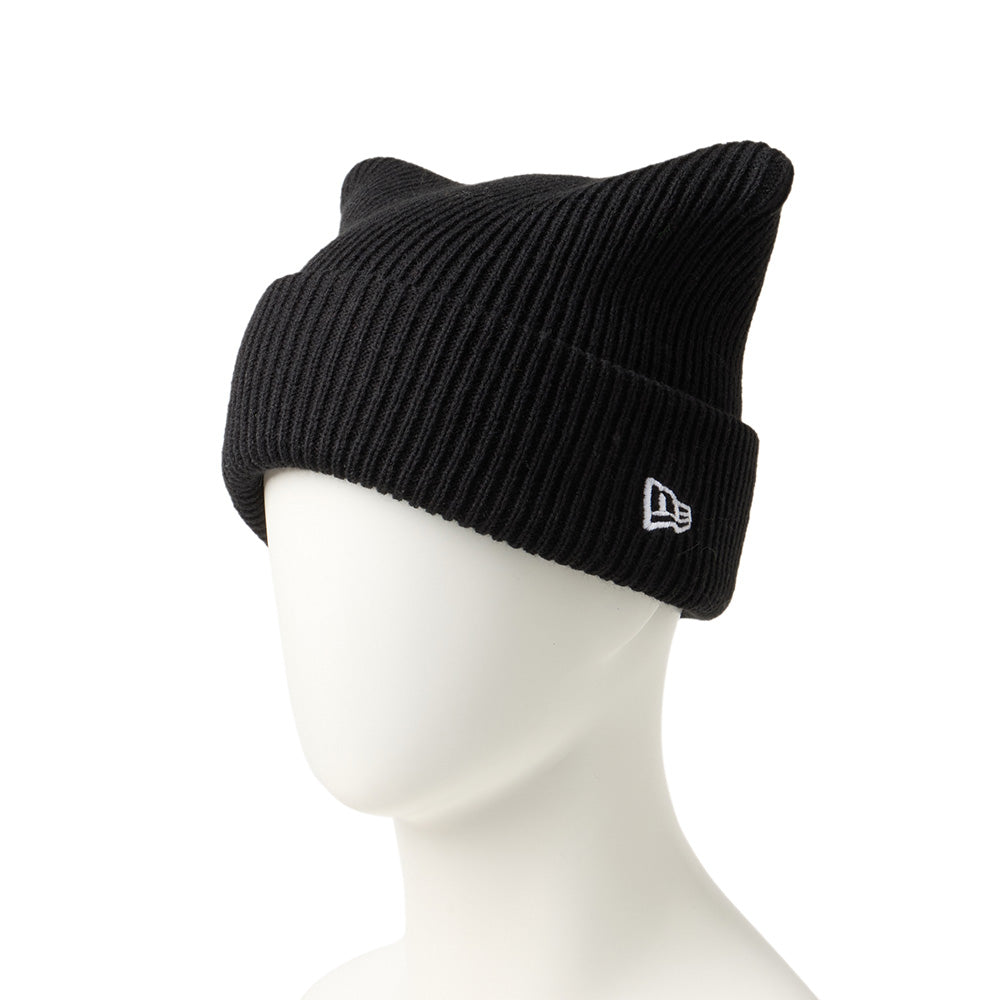 New Era Black Square Rib Knit Beanie