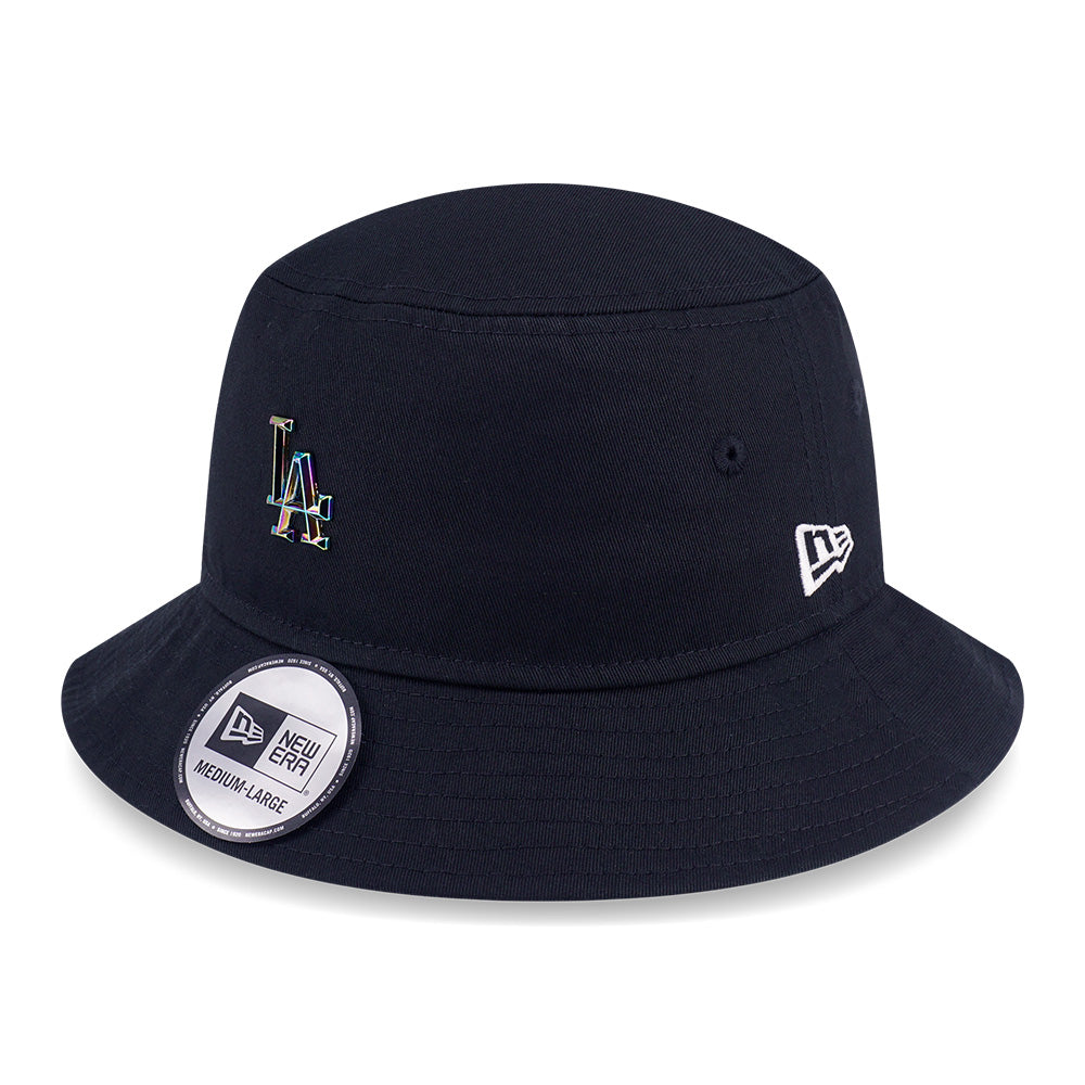 New Era Los Angeles Lakers Metal Badge FW25 Black Bucket Hat