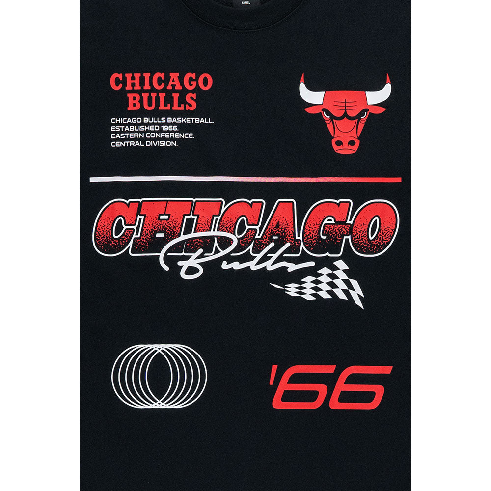 New Era Chicago Bulls Racing Black COOLERA Oversized Short Sleeve T-Shirt