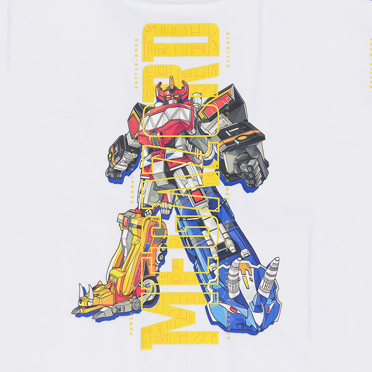 Megazord Power Rangers White Short Sleeve Kids T-Shirt