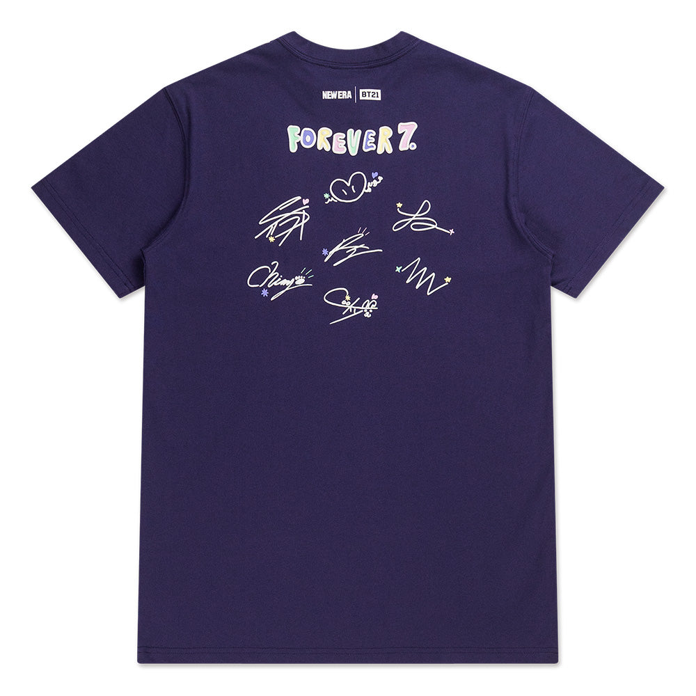 New Era x BT21 The Journey Forever 7 Purple Short Sleeve T-Shirt