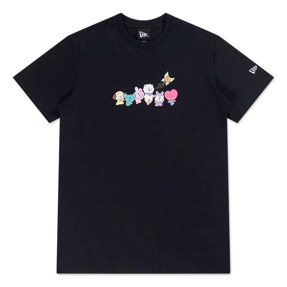 New Era x BT21 The Journey Forever 7 Black Short Sleeve T-Shirt