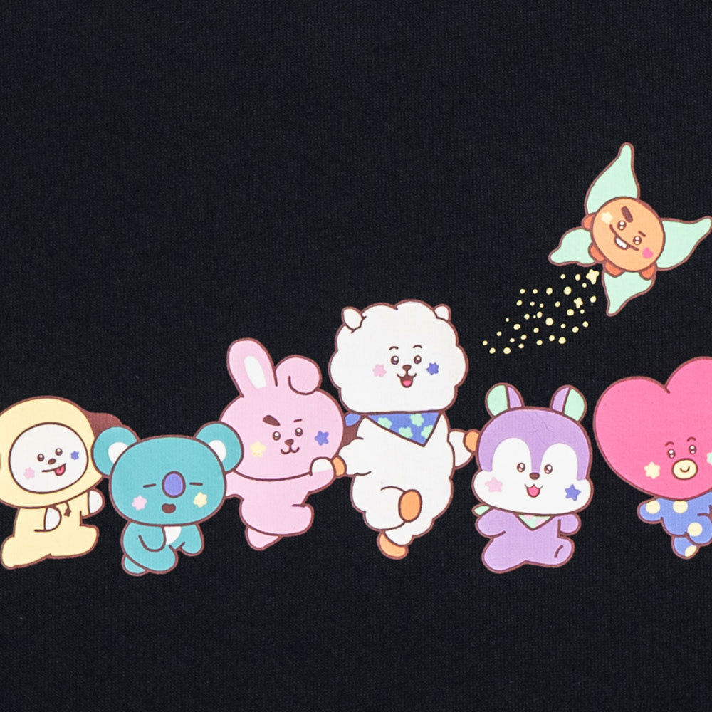 New Era x BT21 The Journey Forever 7 Black Short Sleeve T-Shirt