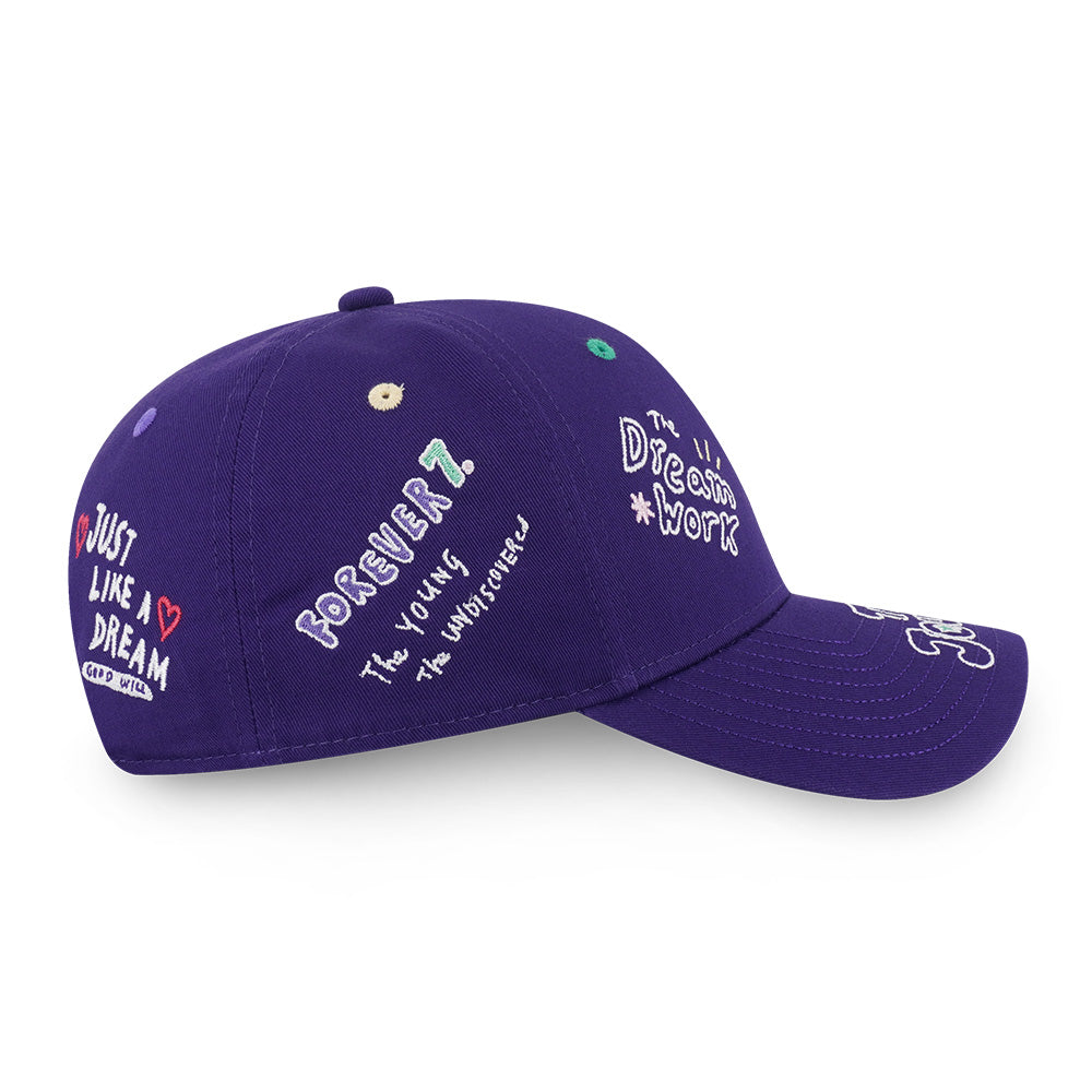 New Era x BT21 The Journey Logo Purple 9FORTY Adjustable Cap