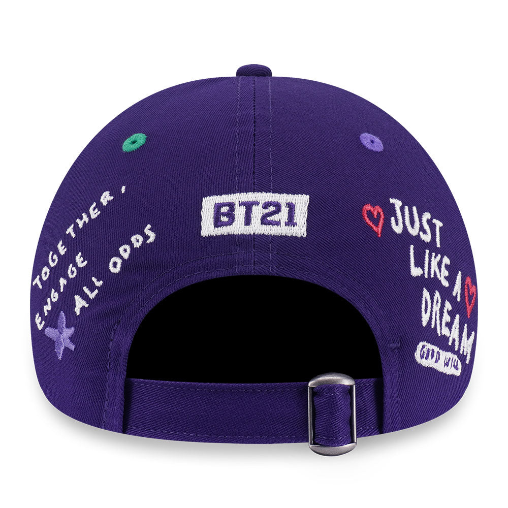 New Era x BT21 The Journey Logo Purple 9FORTY Adjustable Cap