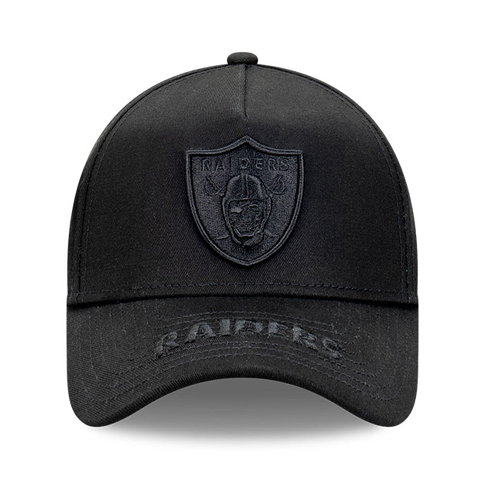 New Era Las Vegas Raiders NFL Tonal Visor Hit Black 9FORTY A-Frame Adjustable Cap