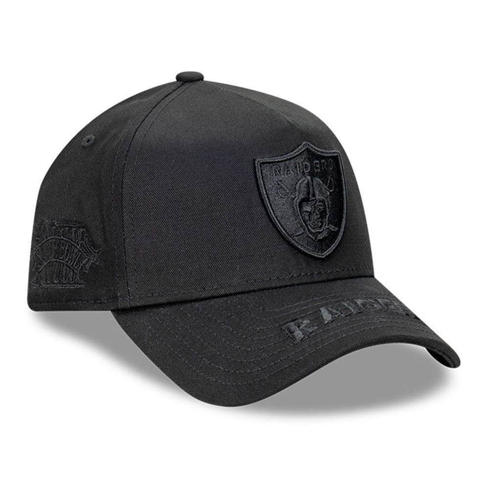 New Era Las Vegas Raiders NFL Tonal Visor Hit Black 9FORTY A-Frame Adjustable Cap