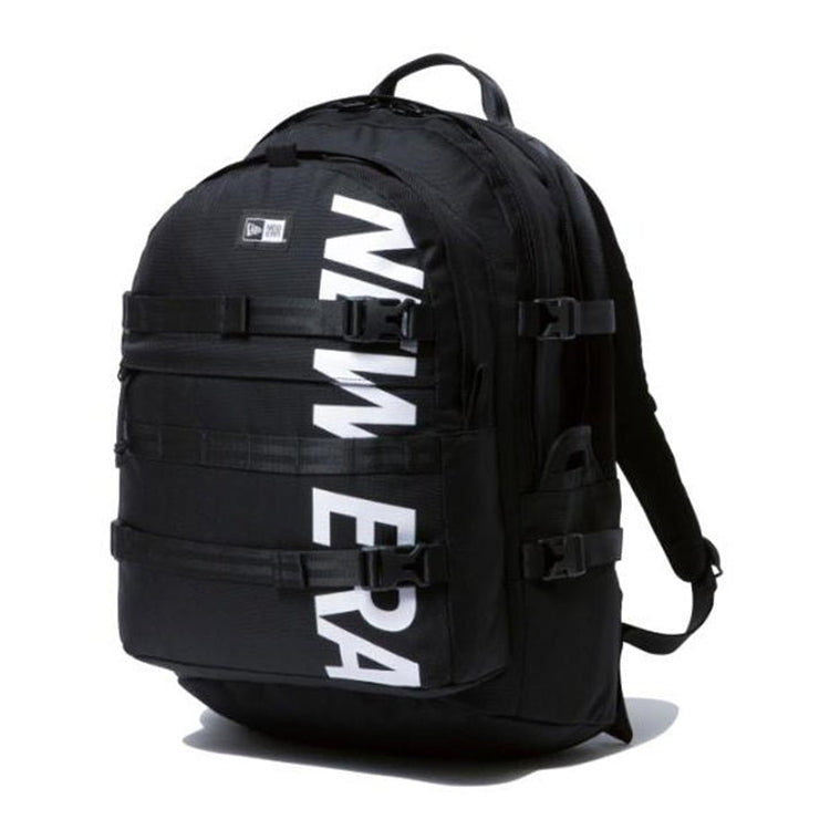 New Era Wordmark White Black Carrier Backpack Bag