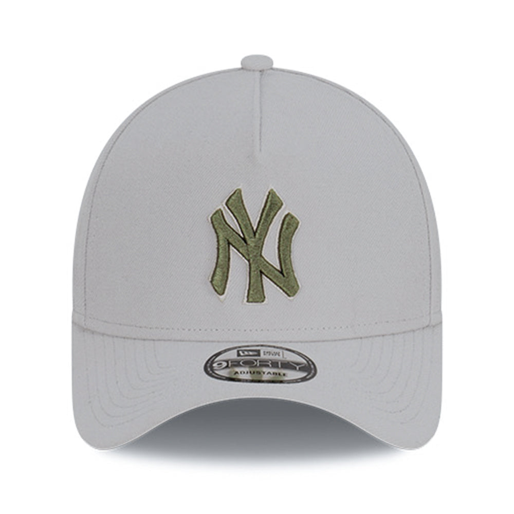 New Era New York Yankees Medium Silver Olive 9FORTY A-Frame Adjustable Cap