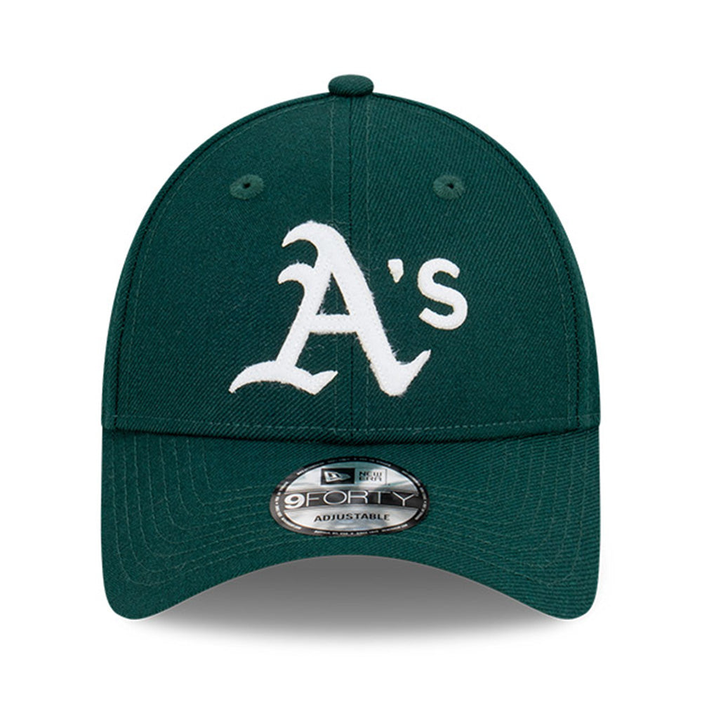 New Era Oakland Athletics Premium Felt Dark Green 9FORTY Adjustable Cap