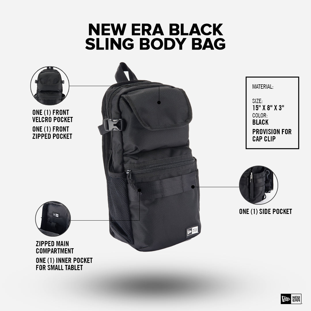 New Era Box Logo Black Sling Body Bag