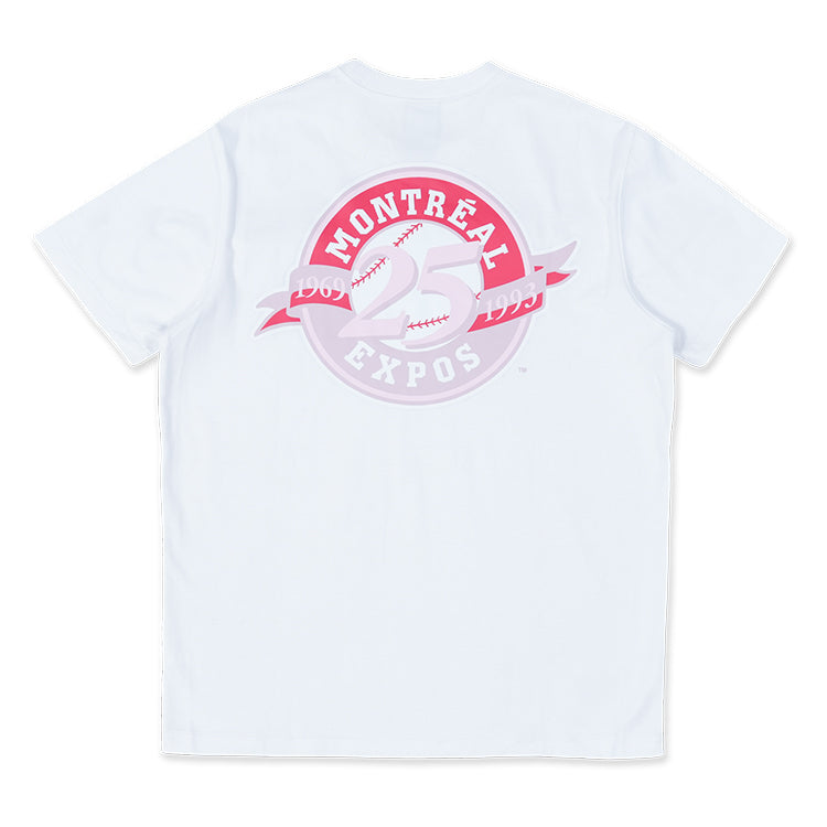 Montreal Expos MLB Sakura White COOLERA Short Sleeve T-Shirt