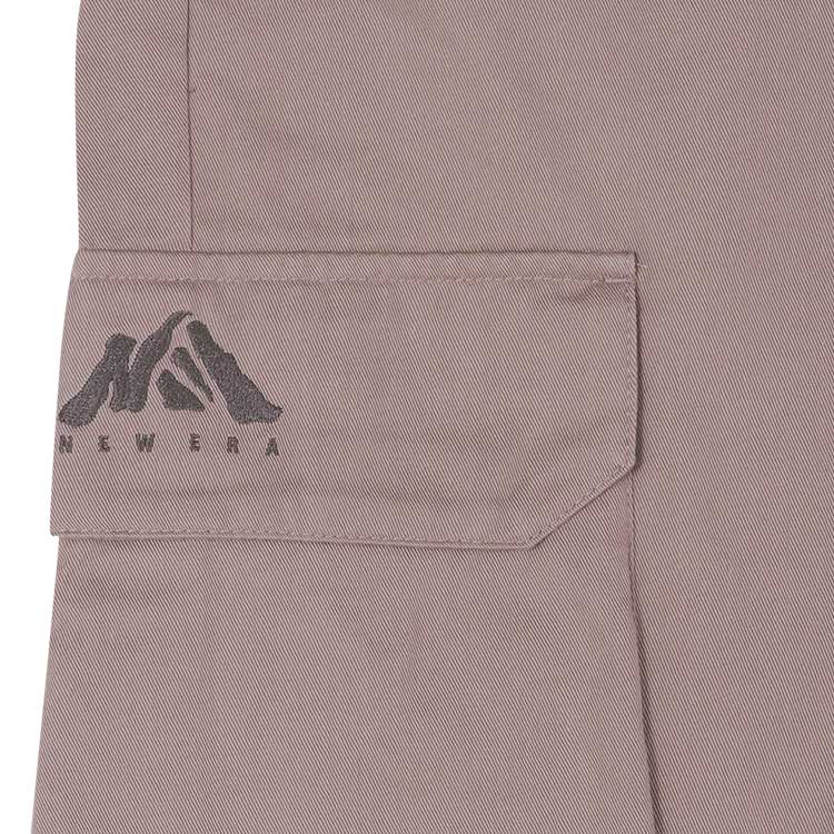 New Era Mountain Logo Ash Brown Nylon Cargo Pants