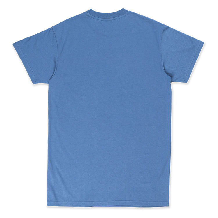 New Era Basic Faded Blue Short Sleeve Women Dress