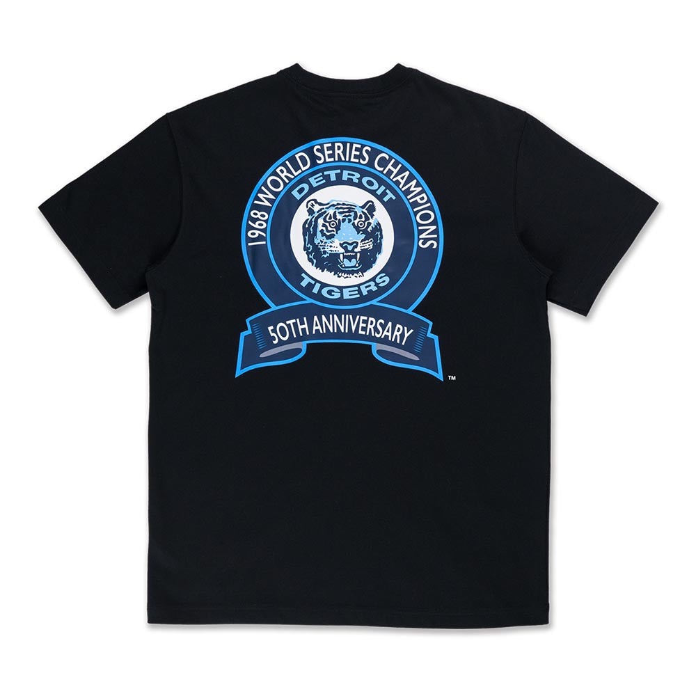 Detroit Tigers MLB Cooperstown 5950 Pack Raceway Black COOLERA Short Sleeve T-Shirt