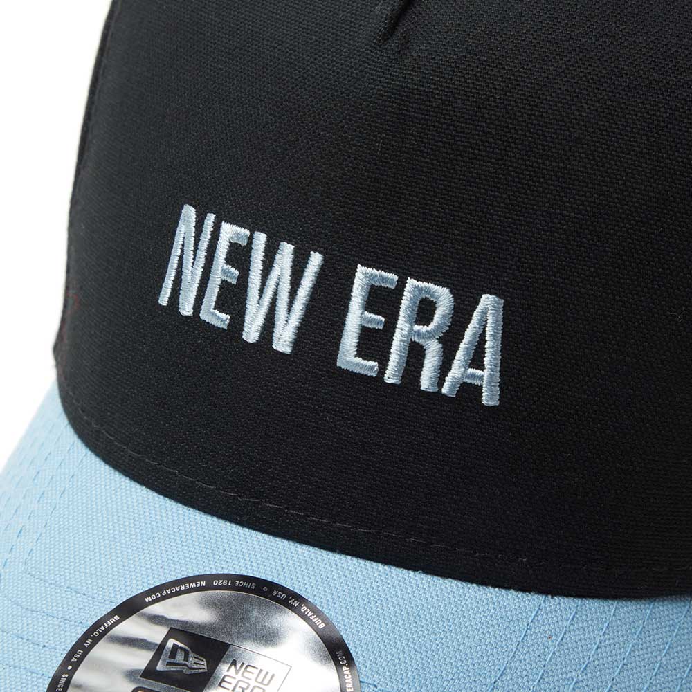 New Era Golf Wordmark Duck Canvas Black 9FORTY A-Frame Snapback Cap