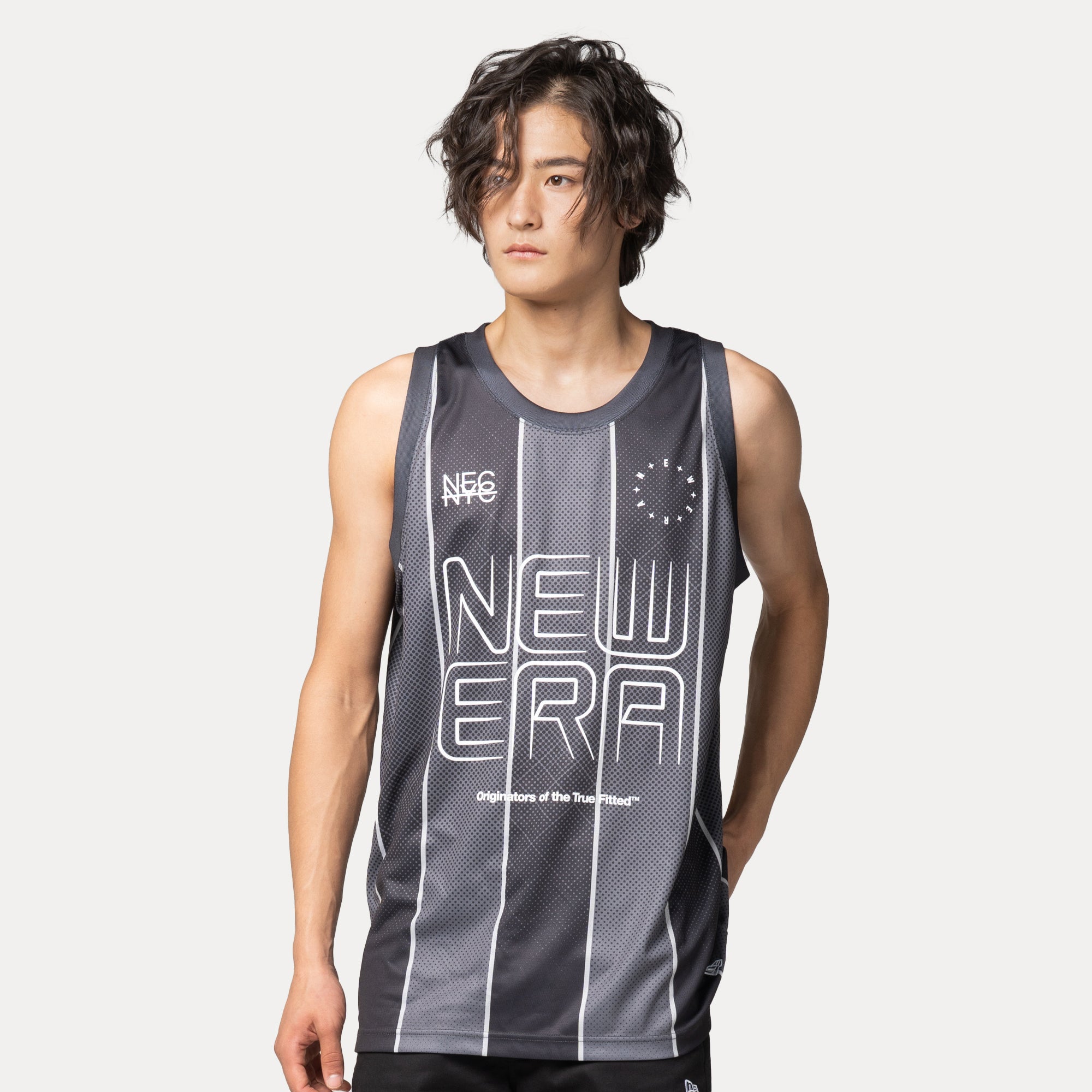 New Era Wordmark City Sport Black Basketball Jersey