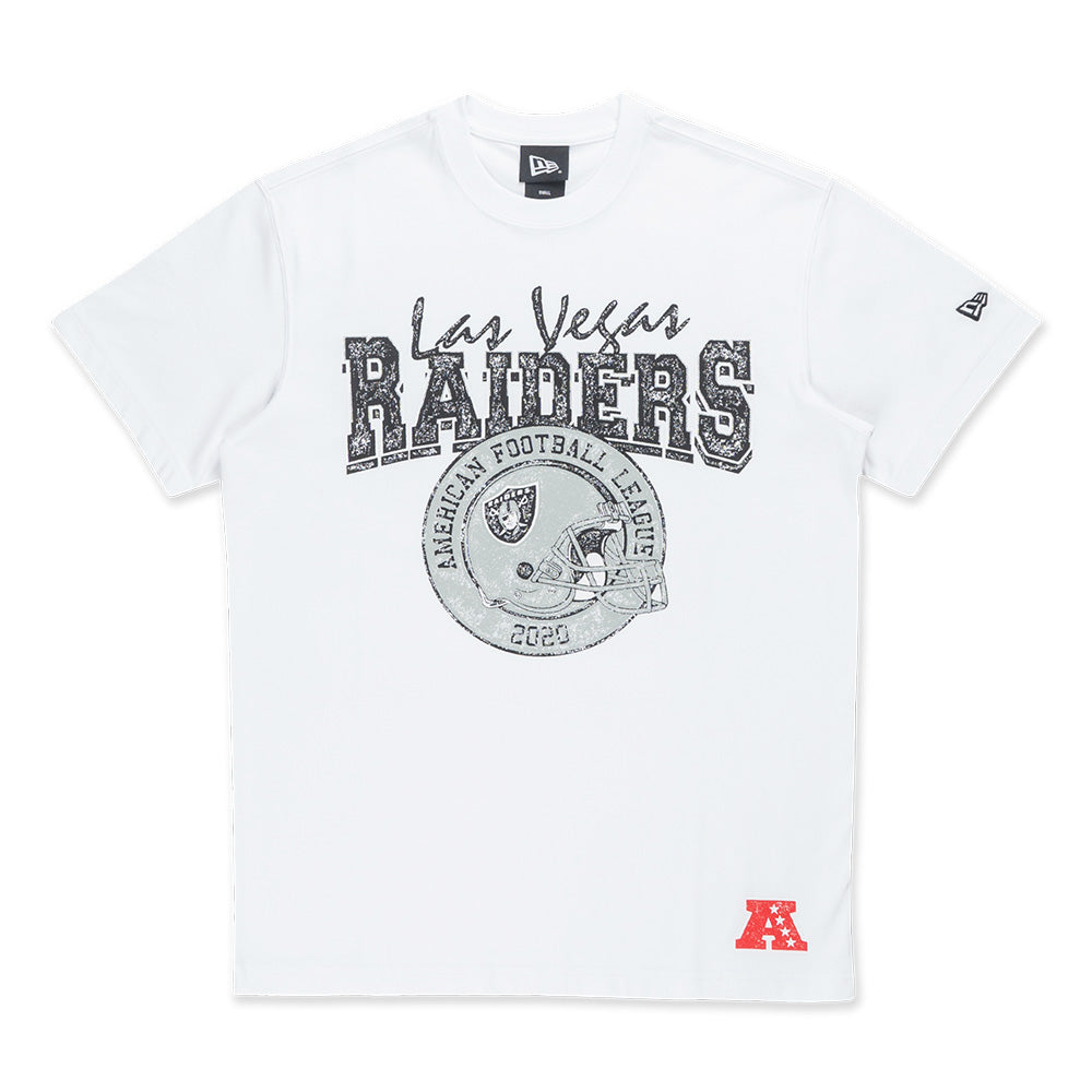 New Era Las Vegas Raiders NFL Helmet White COOLERA Short Sleeve T-Shirt