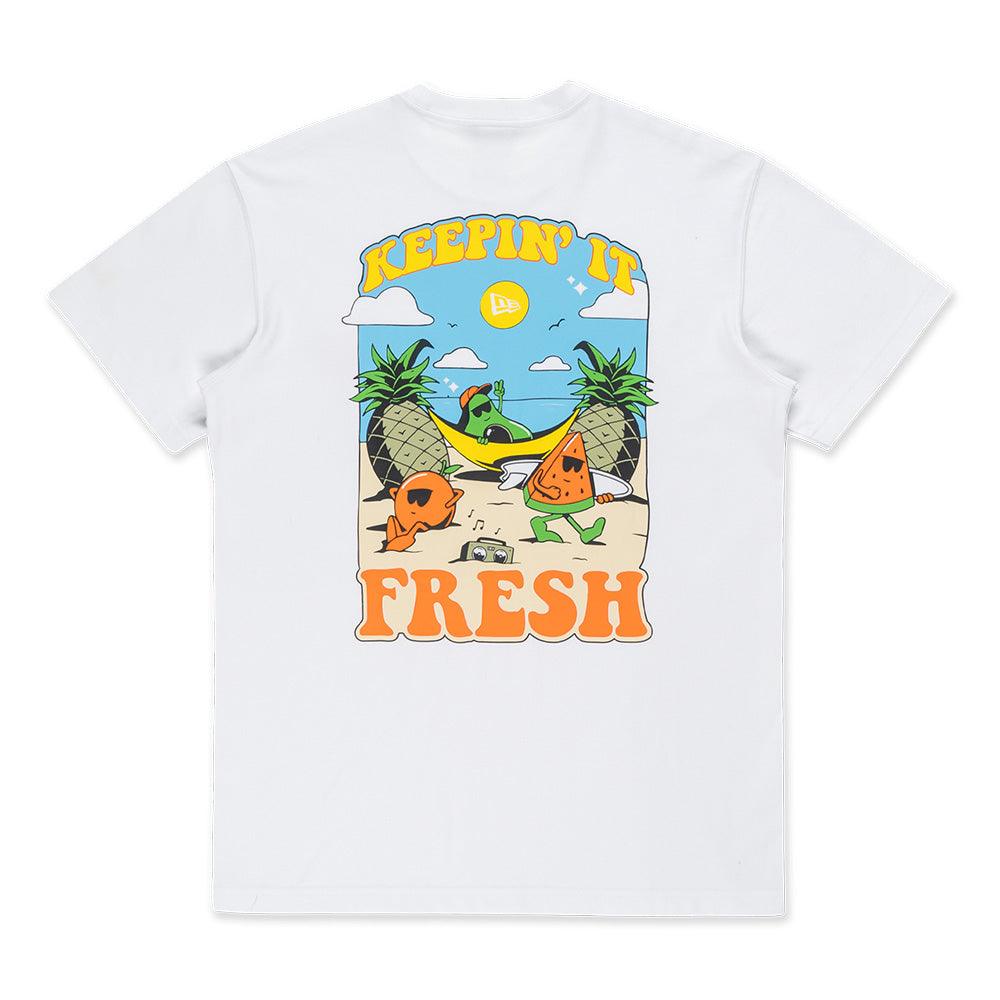 New Era Graphic Fruit White COOLERA Short Sleeve T-Shirt
