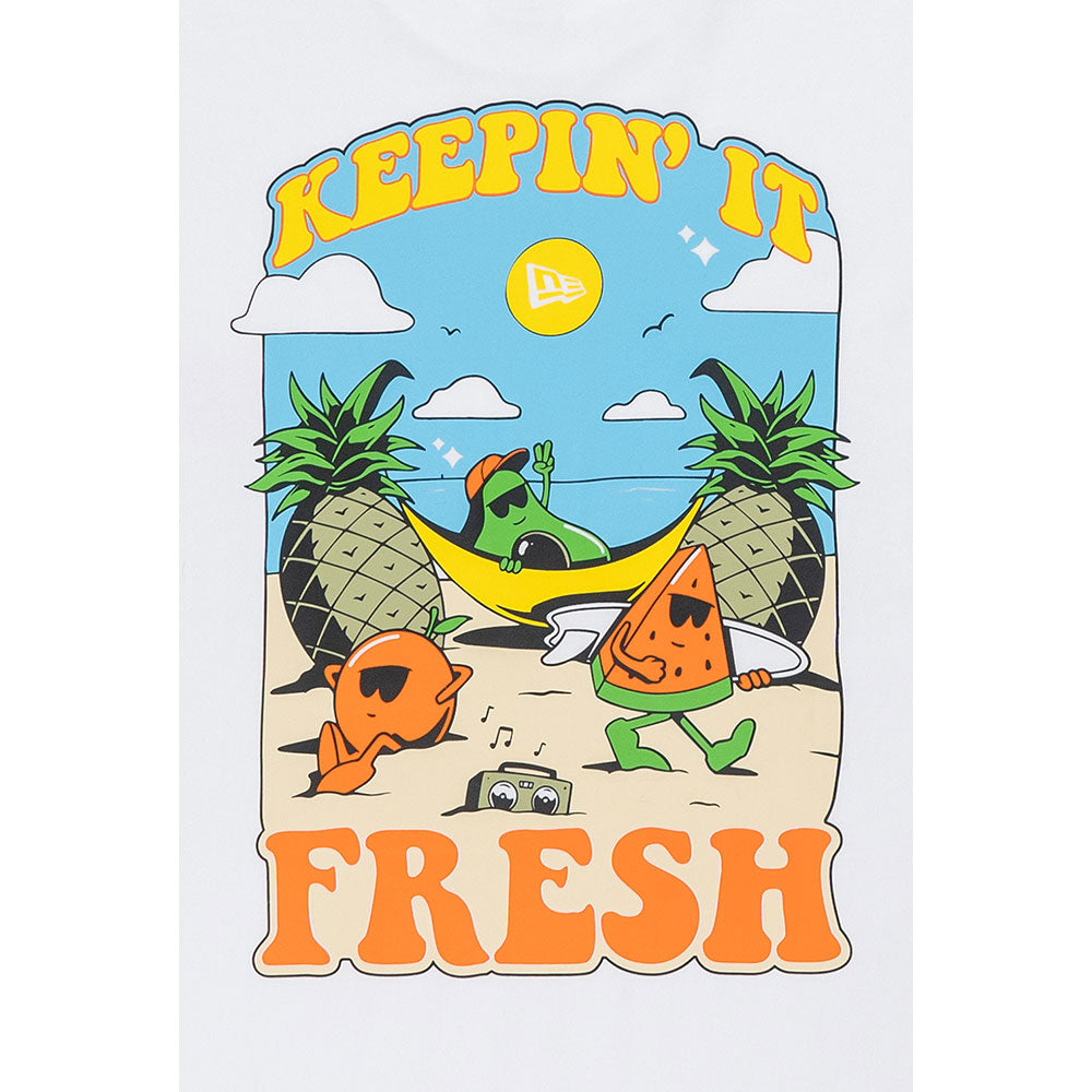 New Era Graphic Fruit White COOLERA Short Sleeve T-Shirt