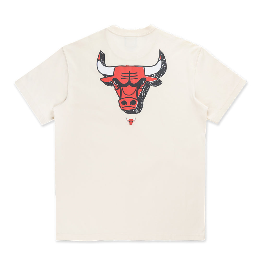New Era Chicago Bulls NBA Doodles Chrome White COOLERA Short Sleeve T-Shirt