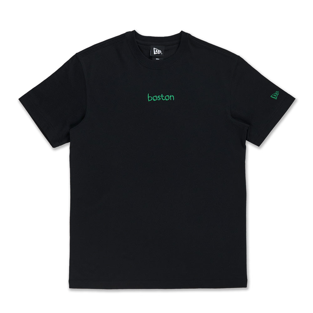 New Era Boston Celtics NBA Doodles Black COOLERA Short Sleeve T-Shirt