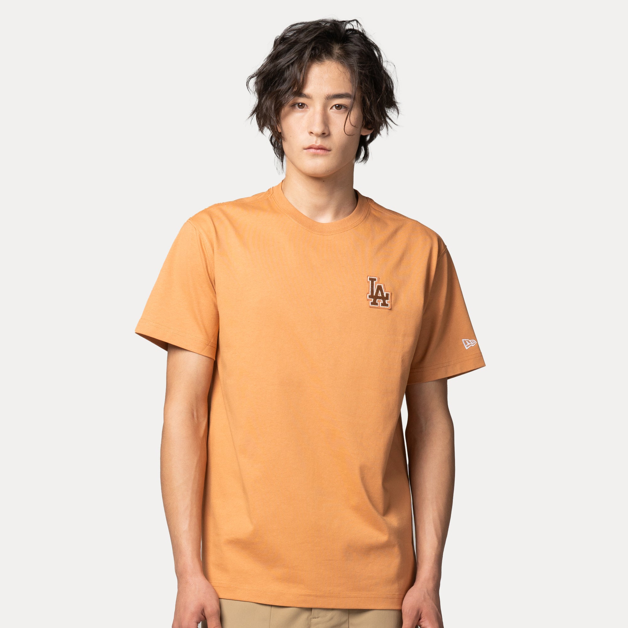 New Era Los Angeles Dodgers MLB Chain Stitching Deep Sand COOLERA Short Sleeve T-shirt