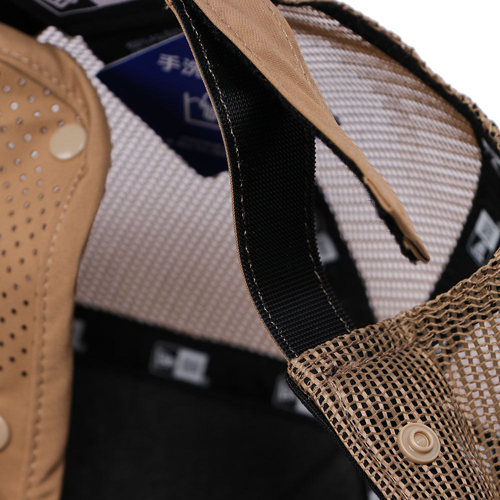 New Era Outdoor Surf Khaki Sunshade 9FORTY A-Frame Trucker Snapback Cap