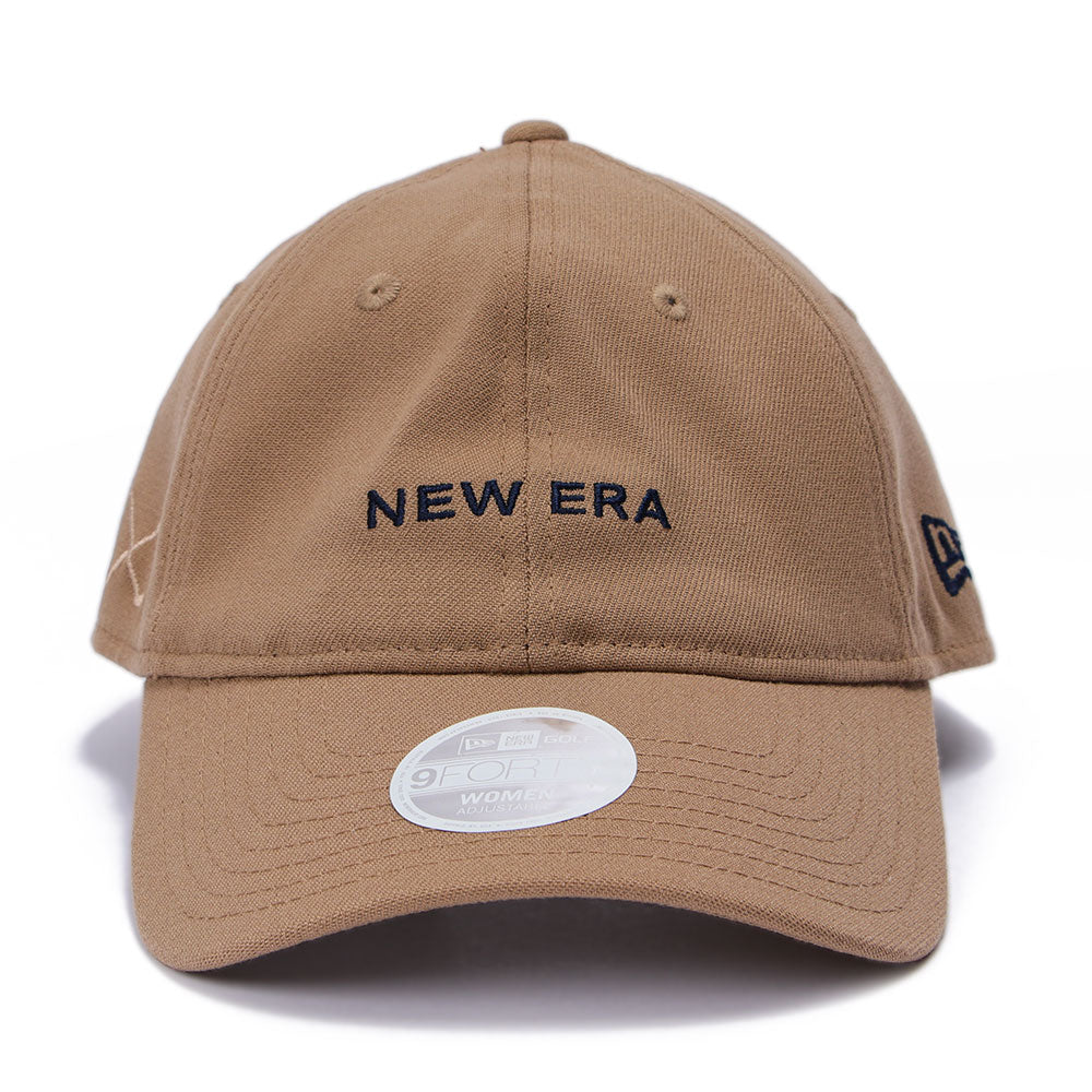 New Era Golf Women Open Back Khaki Long Visor 9FORTY Adjustable Cap