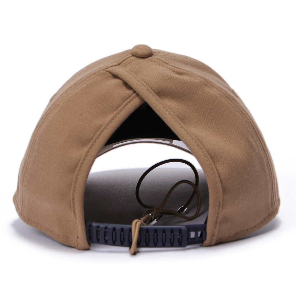 New Era Golf Women Open Back Khaki Long Visor 9FORTY Adjustable Cap