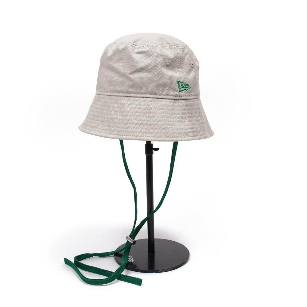 New Era Cord Strap White Bucket Hat
