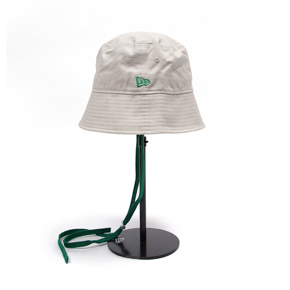 New Era Cord Strap White Bucket Hat