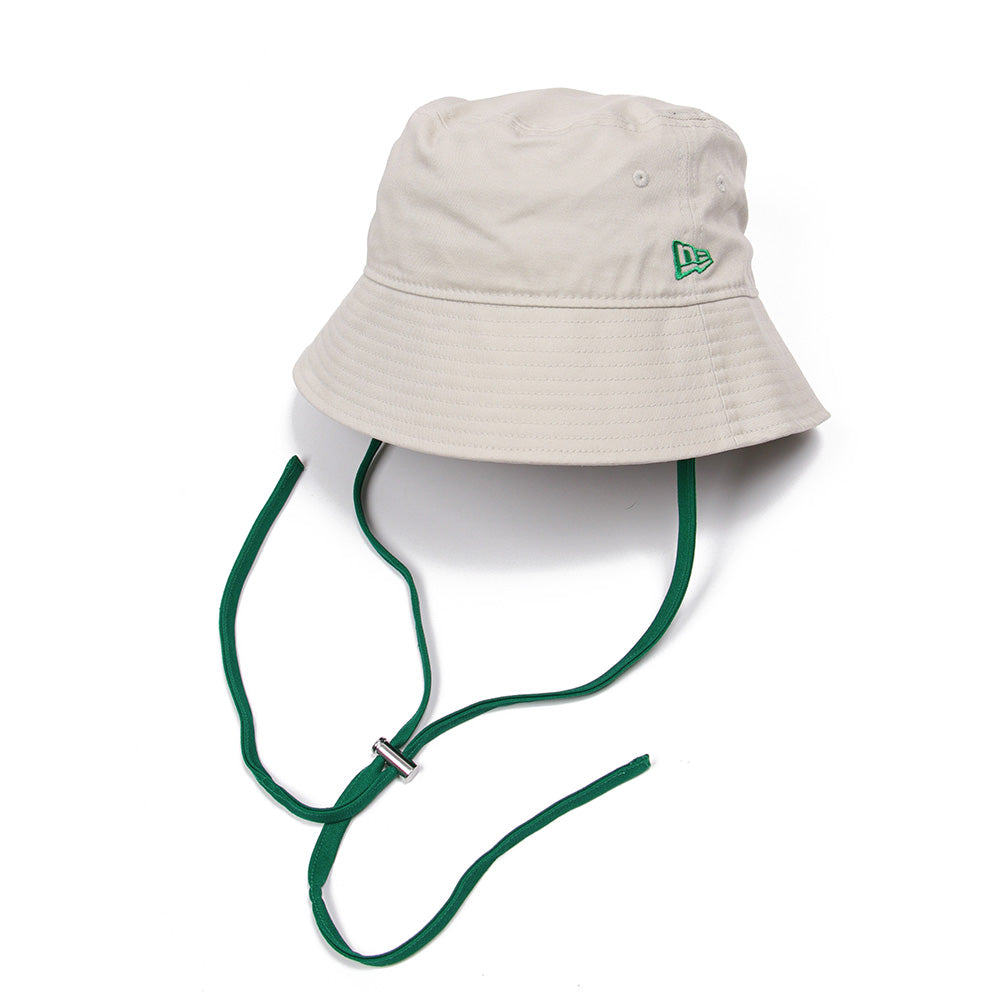 New Era Cord Strap White Bucket Hat