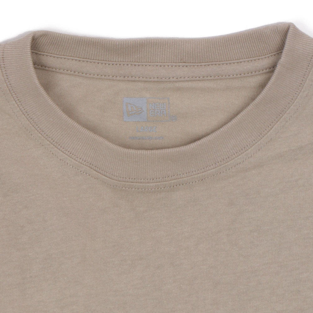 New Era Wordmark 1920 Zoom Up Logo Beige Oversized Short Sleeve T-Shirt