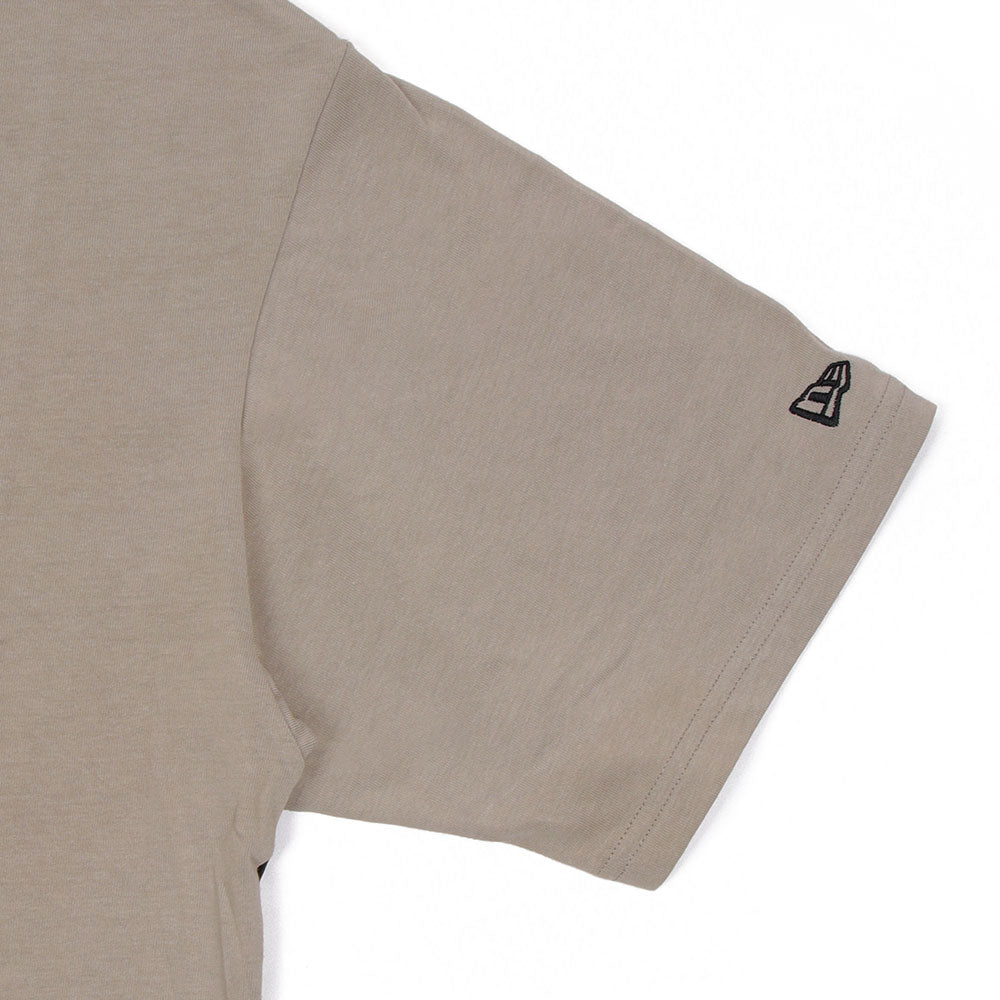 New Era Wordmark 1920 Zoom Up Logo Beige Oversized Short Sleeve T-Shirt