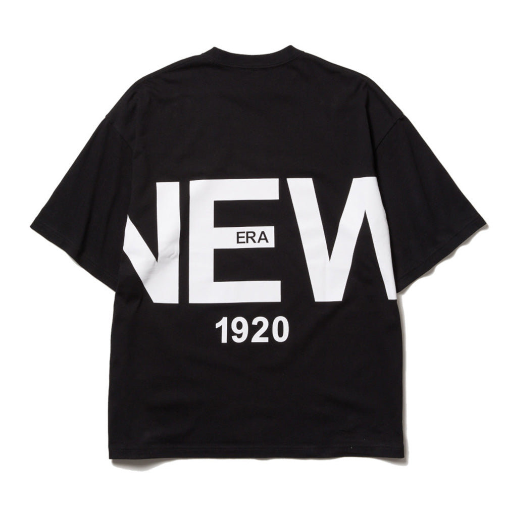 New Era Wordmark 1920 Zoom Up Logo Black Oversized Short Sleeve T-Shirt