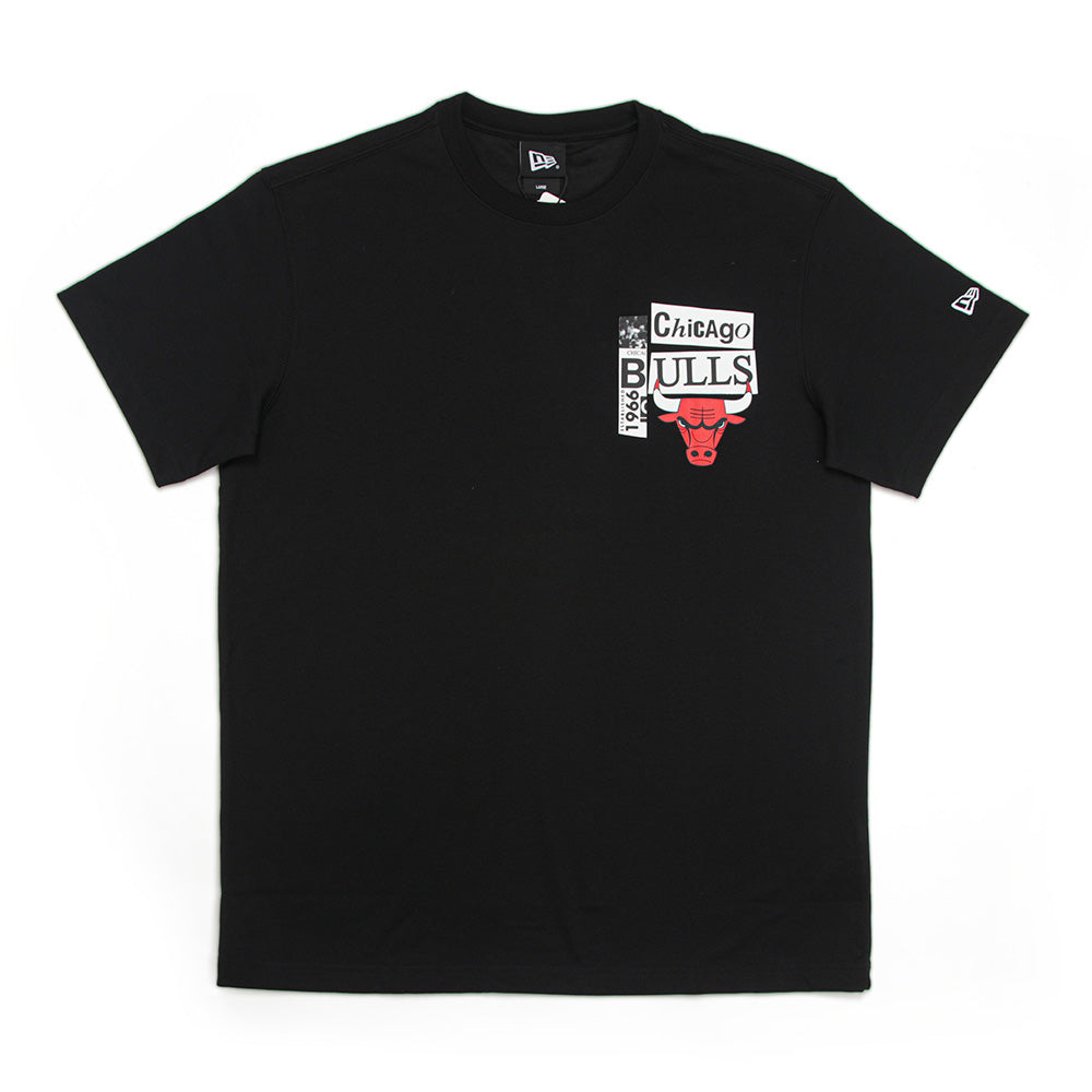New Era Chicago Bulls NBA Collage Black COOLERA Short Sleeve T-Shirt