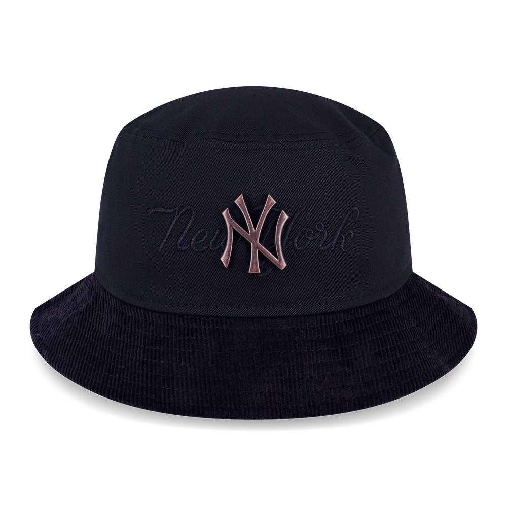 New Era New York Yankees Metal Copper Black Bucket Hat