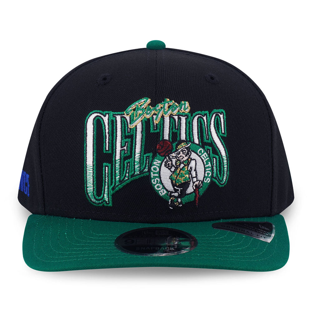 New Era Boston Celtics Net Infilled Black Green 9FIFTY Snapback Cap