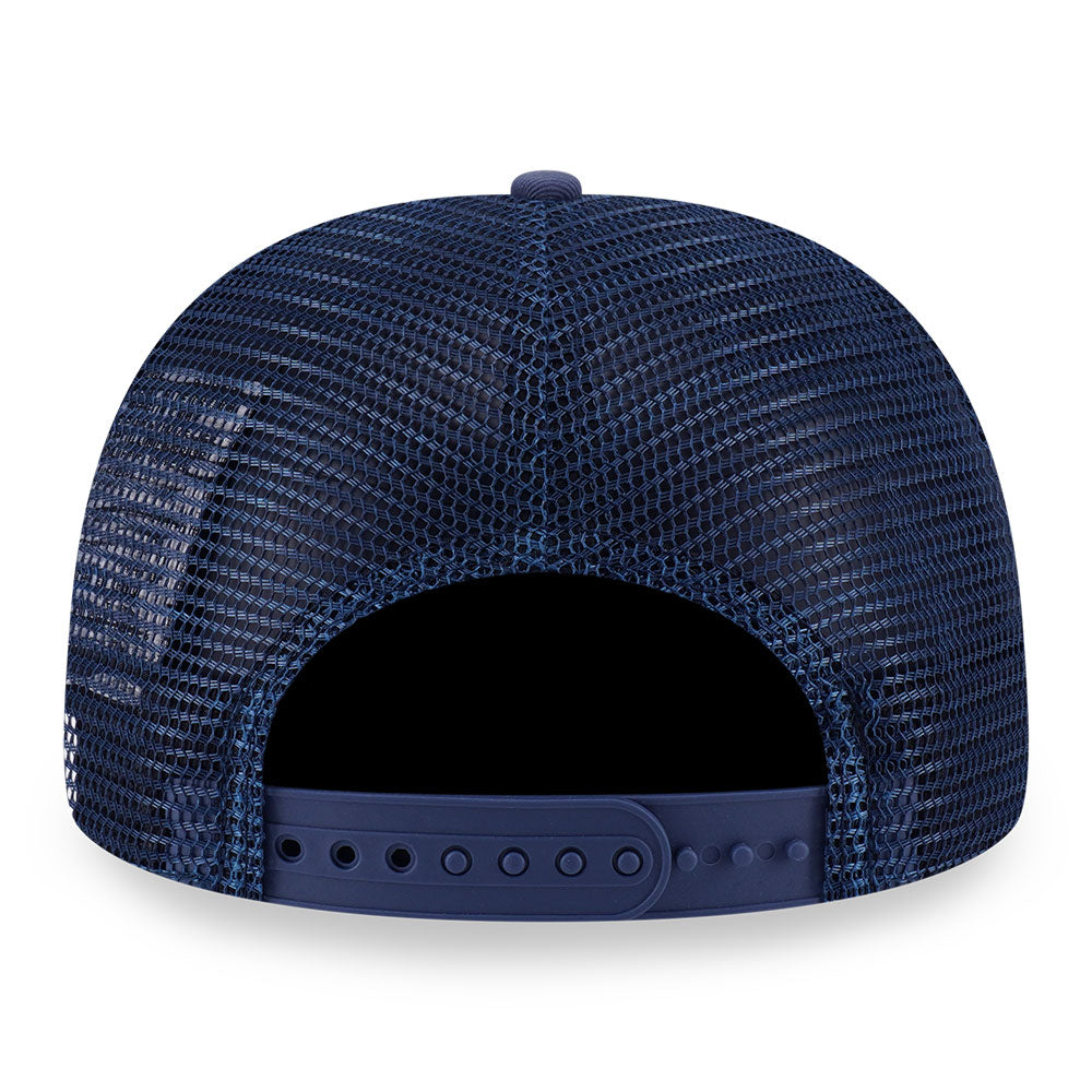 New Era Script Basic FW25 Muted Indigo 9FORTY A-Frame Trucker Snapback Cap