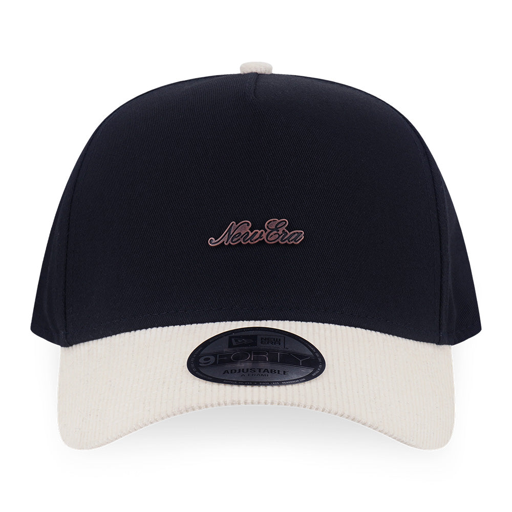 New Era Script Metal Copper Black White 9FORTY A-Frame Snapback Cap