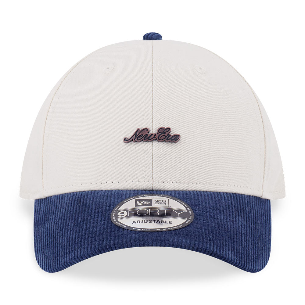 New Era Script Metal Copper Chrome White Indigo 9FORTY Adjustable Cap